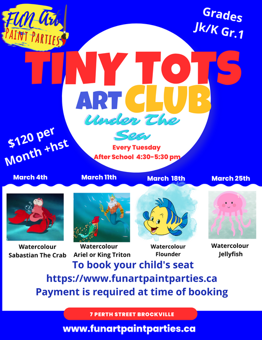 Tiny Tots Art Club- Tuesday's