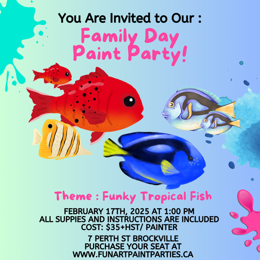 Family Day Paint Party Theme : Funky Fish