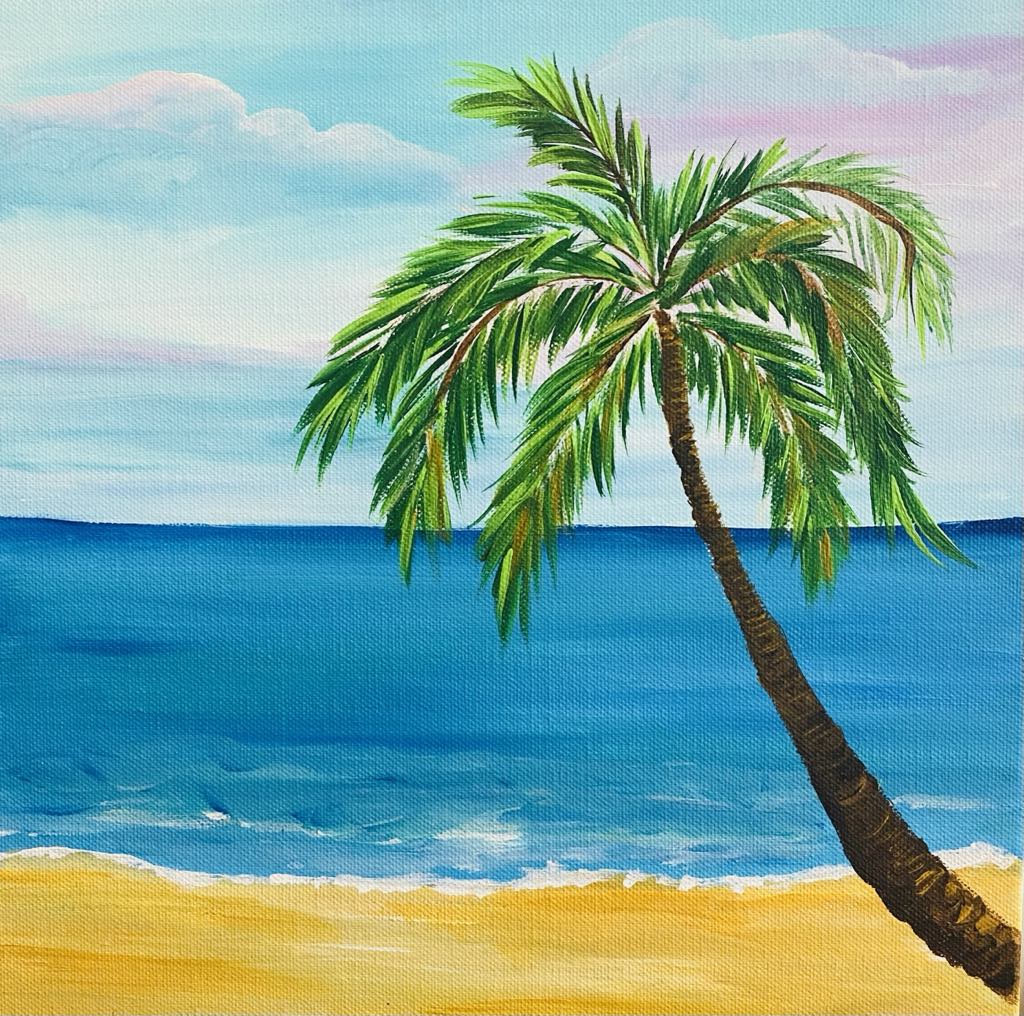 Palm tree on the beach