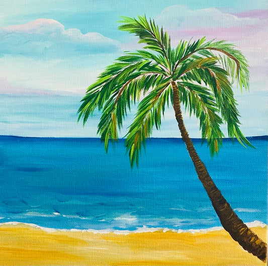 Palm tree on the beach